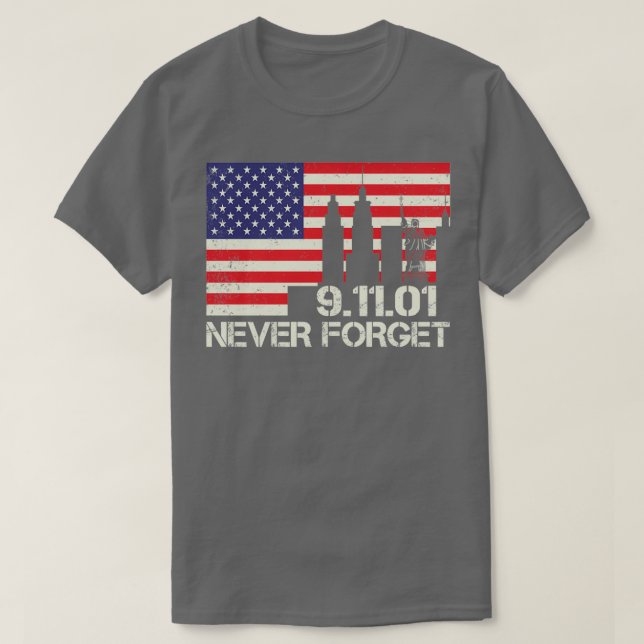 Never Forget 9 11 20th Anniversary Patriot Day 202 T-Shirt (Design Front)