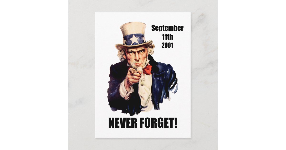 Never forget 9/11 postcard | Zazzle
