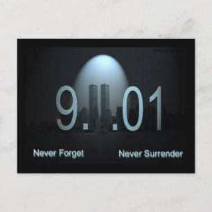 Never Forget 9/11 Postcard