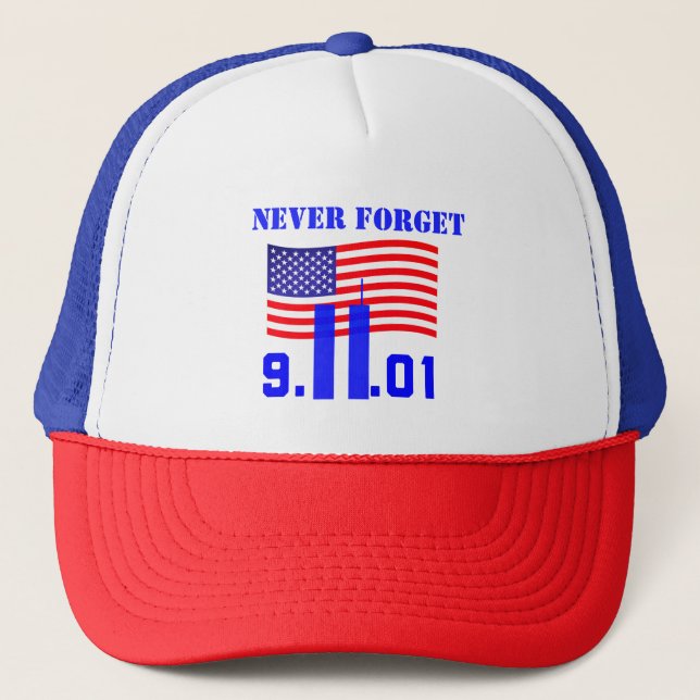 Never forget 9/11 trucker hat (Front)