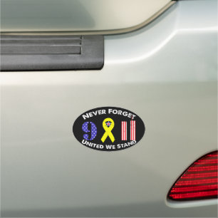 Never Forget 9 11 United We Stand Car Magnet