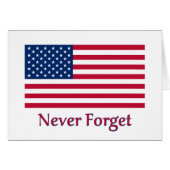 Never Forget American Flag Card (Front Horizontal)