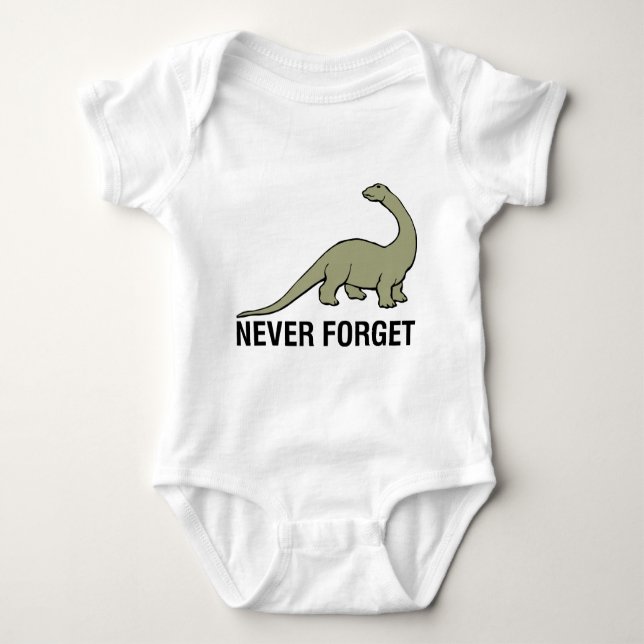 Never Forget Baby Bodysuit (Front)