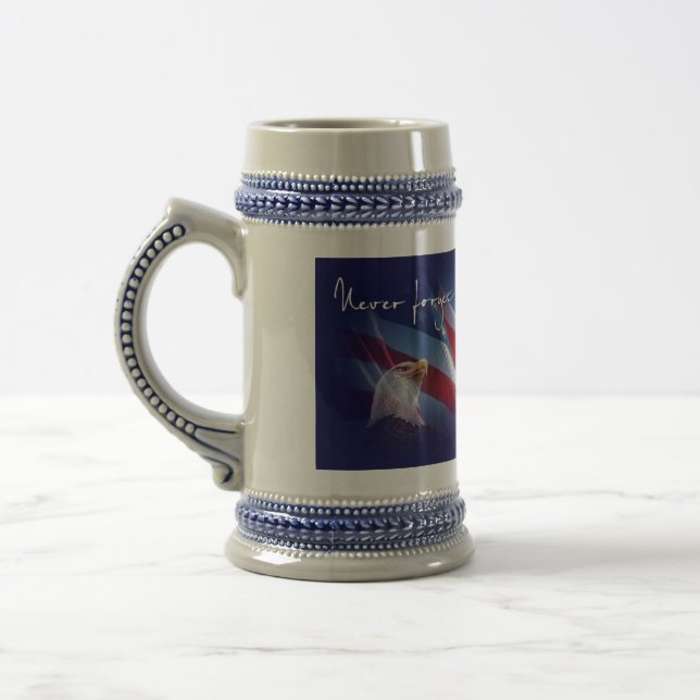 Never Forget Beer Stein (Left)