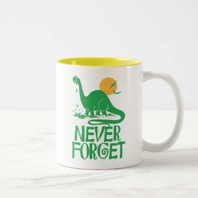 Never Forget Big Dot Two-Tone Coffee Mug (Right)