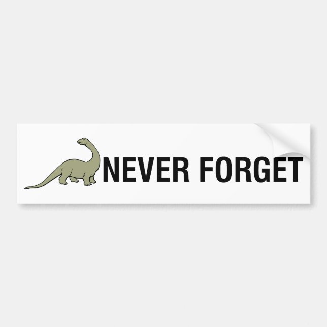 Never Forget Bumper Sticker (Front)