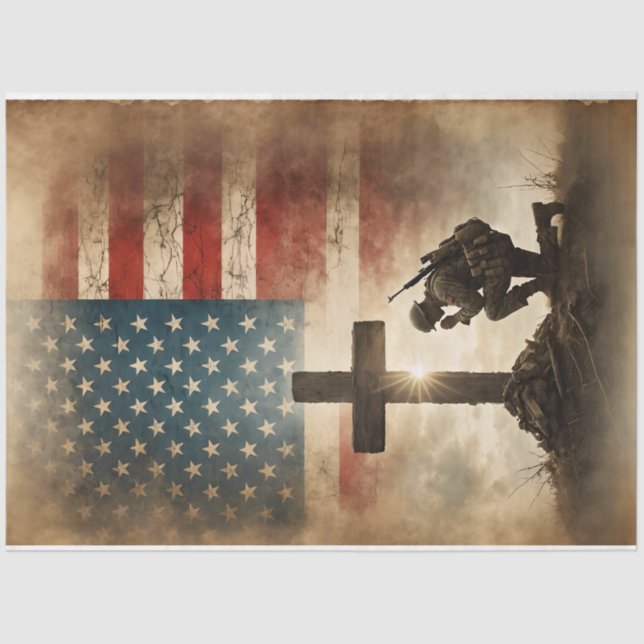 Never Forget by Decoupage Central Tissue Paper (Front)