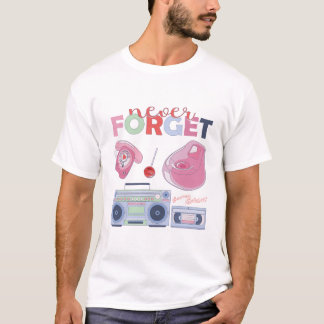Never Forget Cassette Floppy Disk VHS CD T-Shirt