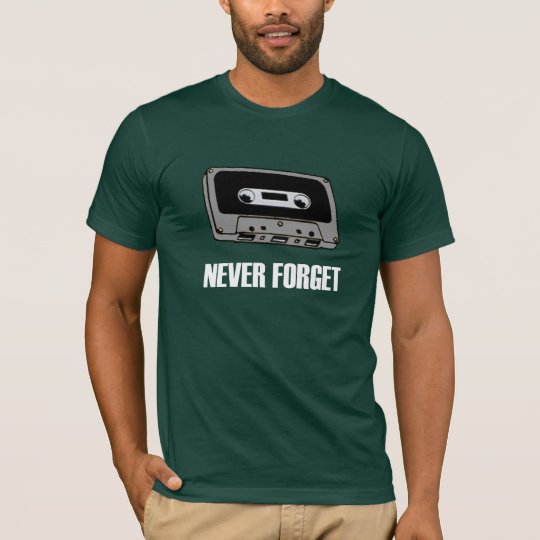 Never Forget Cassette Tape Dark T-Shirt
