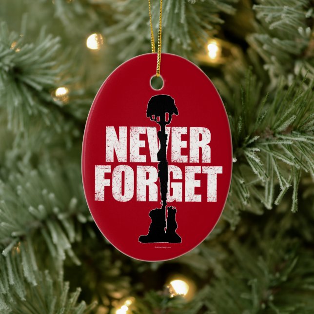 Never Forget Ceramic Ornament (Tree)