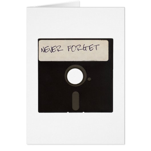 Never Forget Computer Floppy Disks Cards (Front)