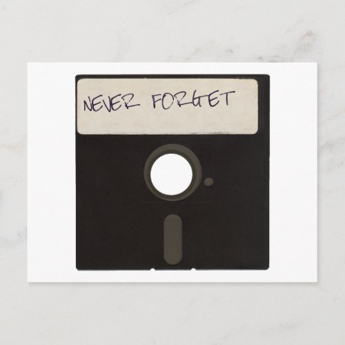 Never Forget Computer Floppy Disks Postcard