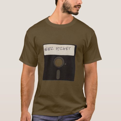 Never Forget Computer Floppy Disks  T_Shirt