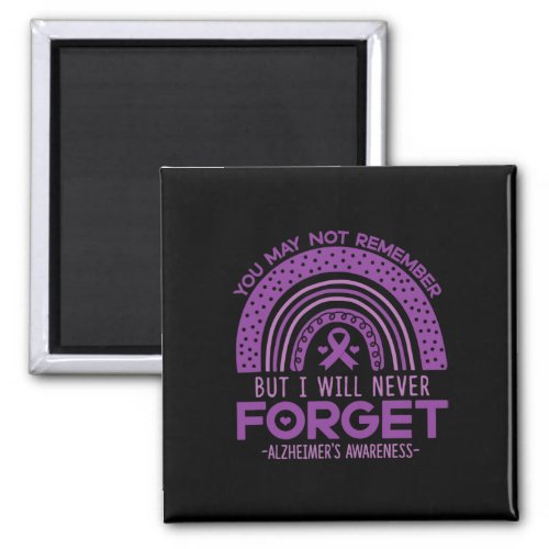 Never Forget Dementia Patients Purple Ribbon  Magnet