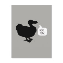 Never Forget Dodo Postcard