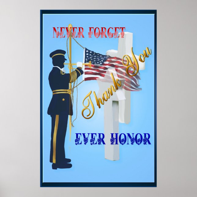 Never Forget-Ever Honor large Poster (Front)