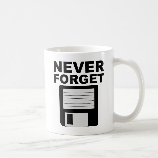 Never Forget Floppy Disk Funny Mug (Right)