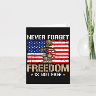 Never Forget Freedom Isnt Memorial Day Flag USA Card