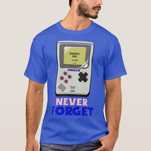 Never Forget Handheld Retro Vintage 70s 80s 90s 20 T_Shirt