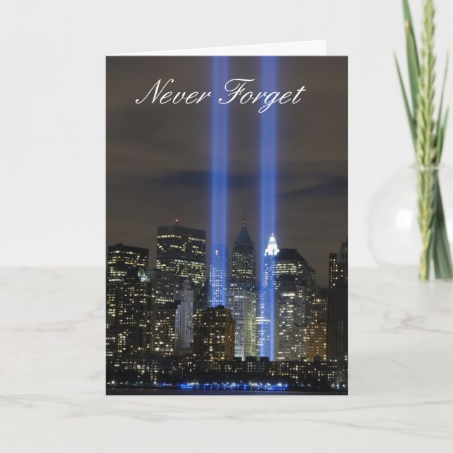 Never Forget Letterpress Thank You Card (Front)