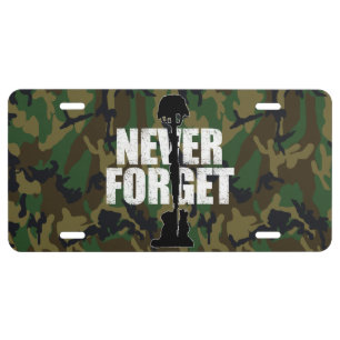 Never Forget License Plate