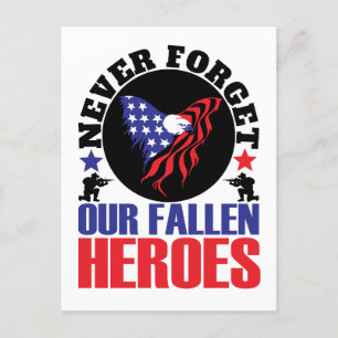 Never Forget our Fallen Heroes Postcard