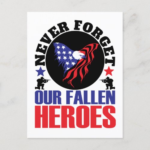 Never Forget our Fallen Heroes Postcard