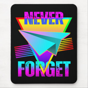Never Forget Paper Airplane Mouse Pad