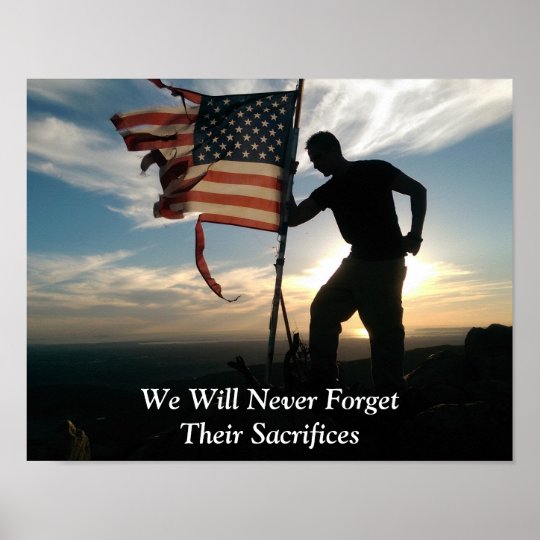 Never Forget Patriotic Poster | Zazzle.com