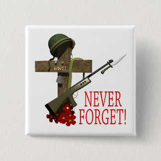 Never Forget Pinback Button