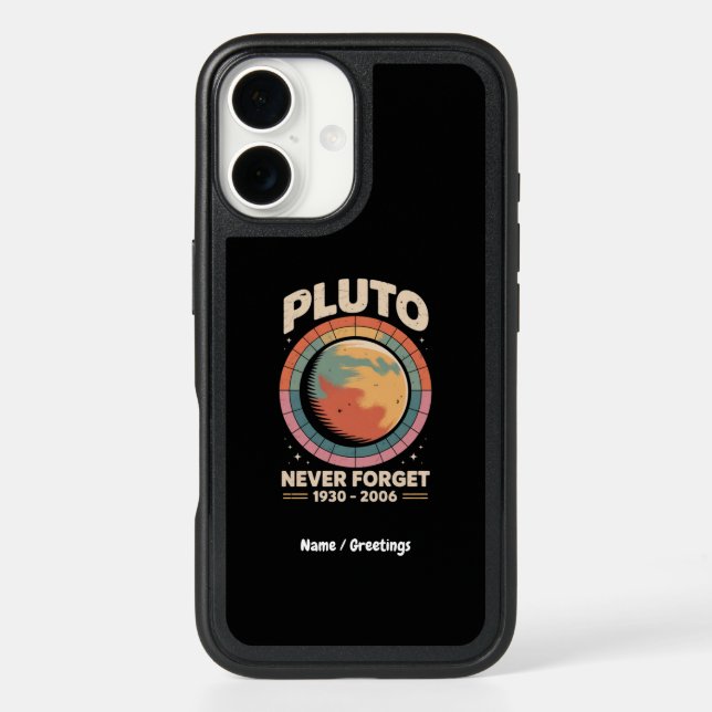 Never Forget Pluto 1930-2006 Funny Retro Space  Otterbox iPhone Case (Back)