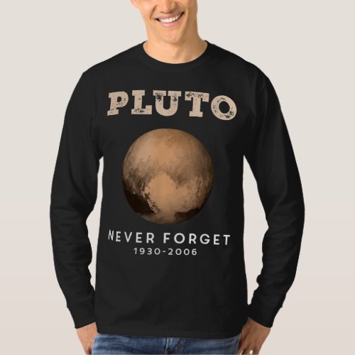 Never Forget Pluto Costume Retro Vintage Space Ast T_Shirt