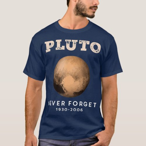 Never Forget Pluto Costume Retro Vintage Space T_Shirt