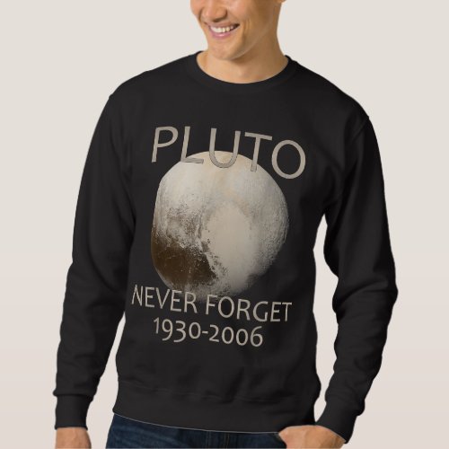 Never Forget Pluto Planet Space Science Nerdy Astr Sweatshirt