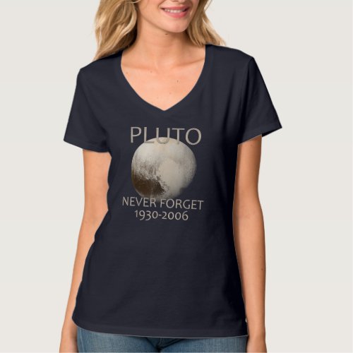Never Forget Pluto Planet Space Science Nerdy Astr T_Shirt
