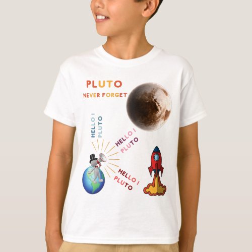 Never Forget Pluto Planetary Lovers T_Shirt