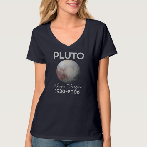 Never Forget Pluto Retro Funny Space Science Gift T_Shirt