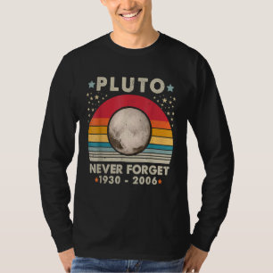 Never Forget Pluto Retro Vintage Science Graphic T-Shirt