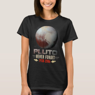 Never Forget Pluto Shirt. Retro Style Funny Space, T-Shirt