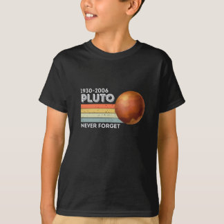 Never Forget Pluto Shirt. Retro Style Funny Space T-Shirt