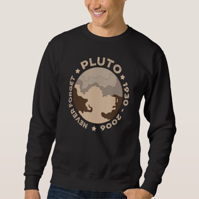 Never Forget Pluto Shirts Funny Gifts Planet Space (Front)