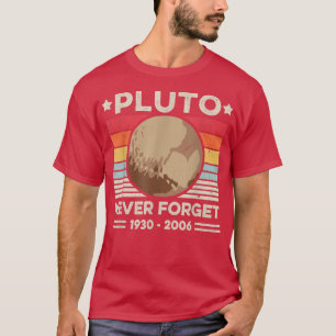 Never Forget Pluto Shirts Funny Retro Planet Space
