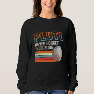 Never Forget Pluto Space Retro Vintage Sweatshirt