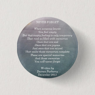 "Never Forget" poem Button