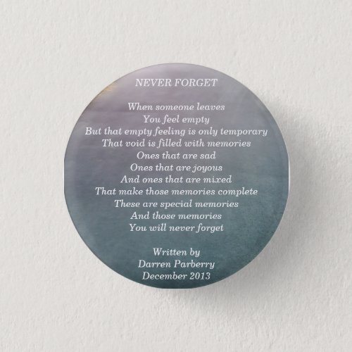Never Forget poem Button