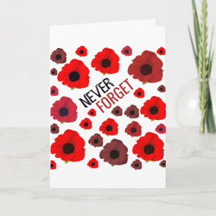 Never Forget, Poppy Flower Card
