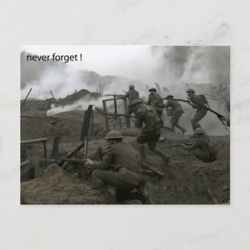 Never Forget Remembering Day Postcard