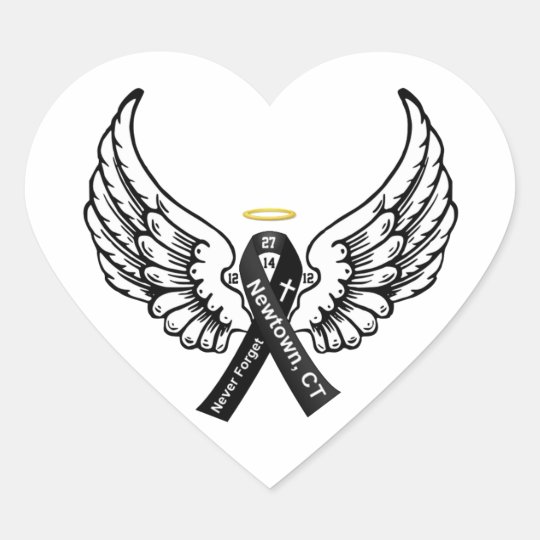 Never Forget Sandy Hook Elementary Heart Sticker