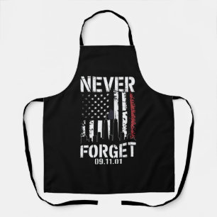 Never Forget September 11 2001 Memorial Day Apron