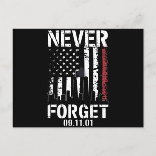 Never Forget September 11 2001 Memorial Day Postcard